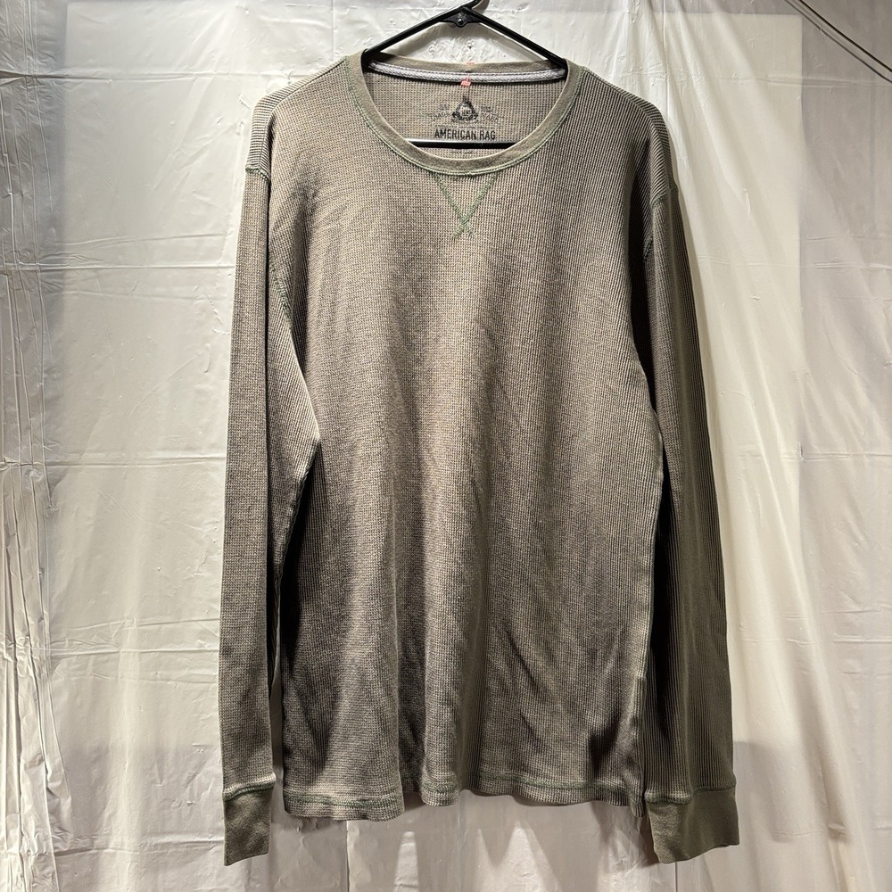 American Rag Size XL Mens Olive‎ Green Color Thermal Shirt Long Sleeve